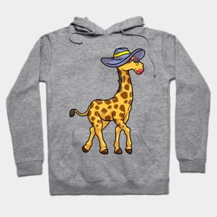 Giraffe with Hat Hoodie